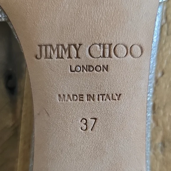 Like New Jimmy Choo Gold/Silver Strappy Sandals